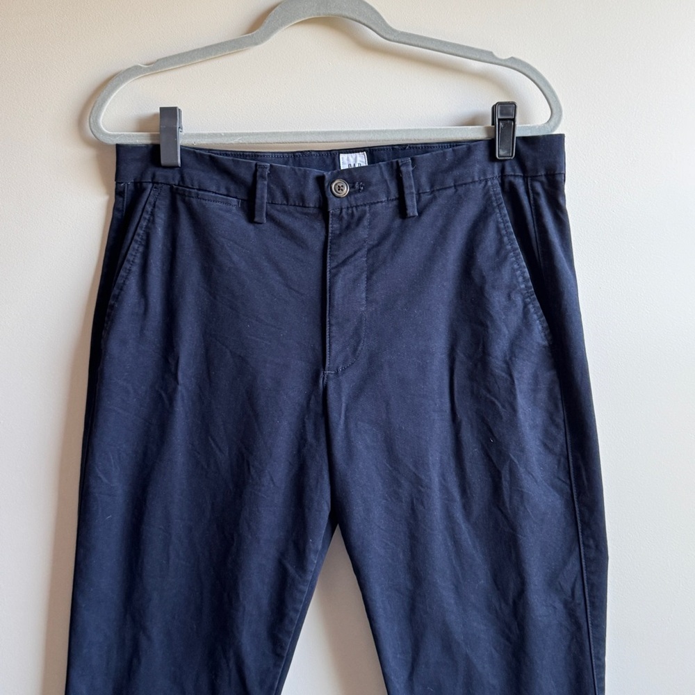 GAP Men’s Essential Khaki Slim Fit Pants Navy Blue Size 31x32 GapFlex - Picture 5 of 8